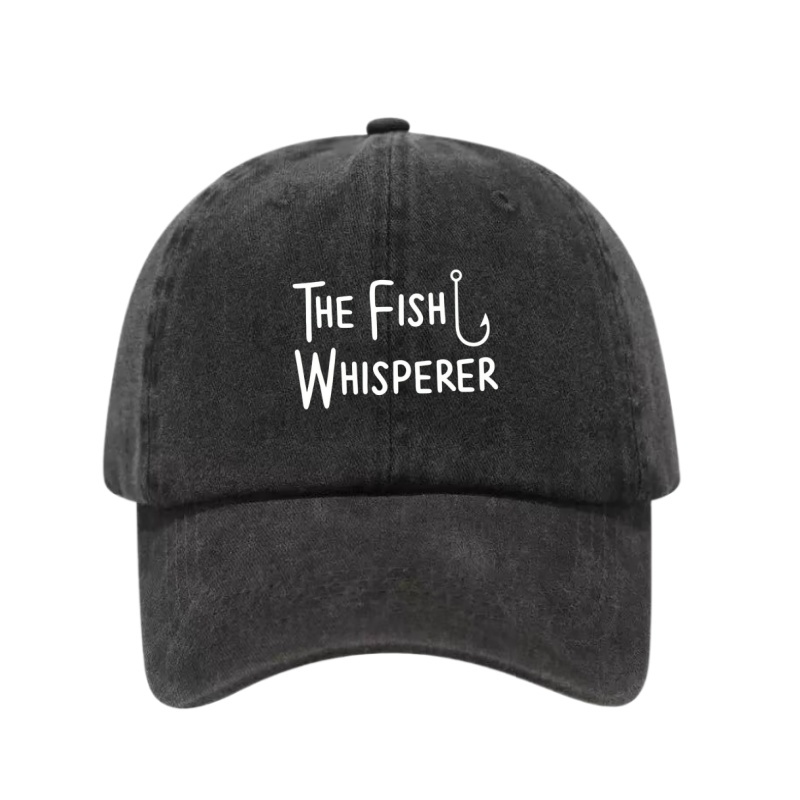 Golf Cap Dad - THE FISH WHISPERER Baskılı Yıkanmış Pamuk