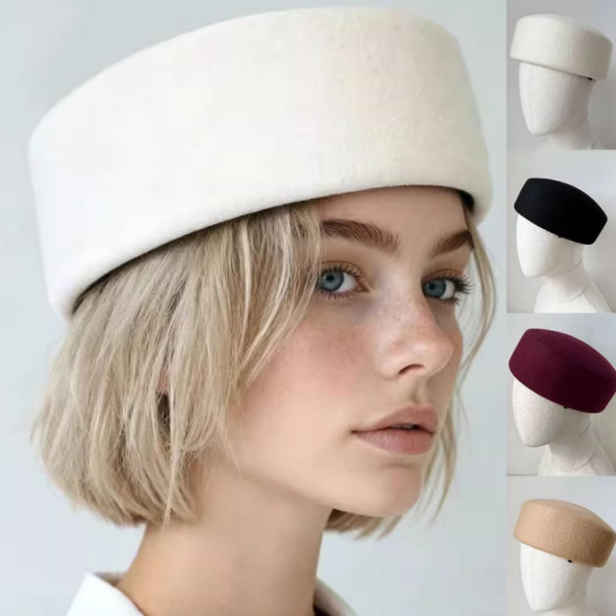 Beret French Wool - 2026 Lüks Mavi Saf Yün Keçe