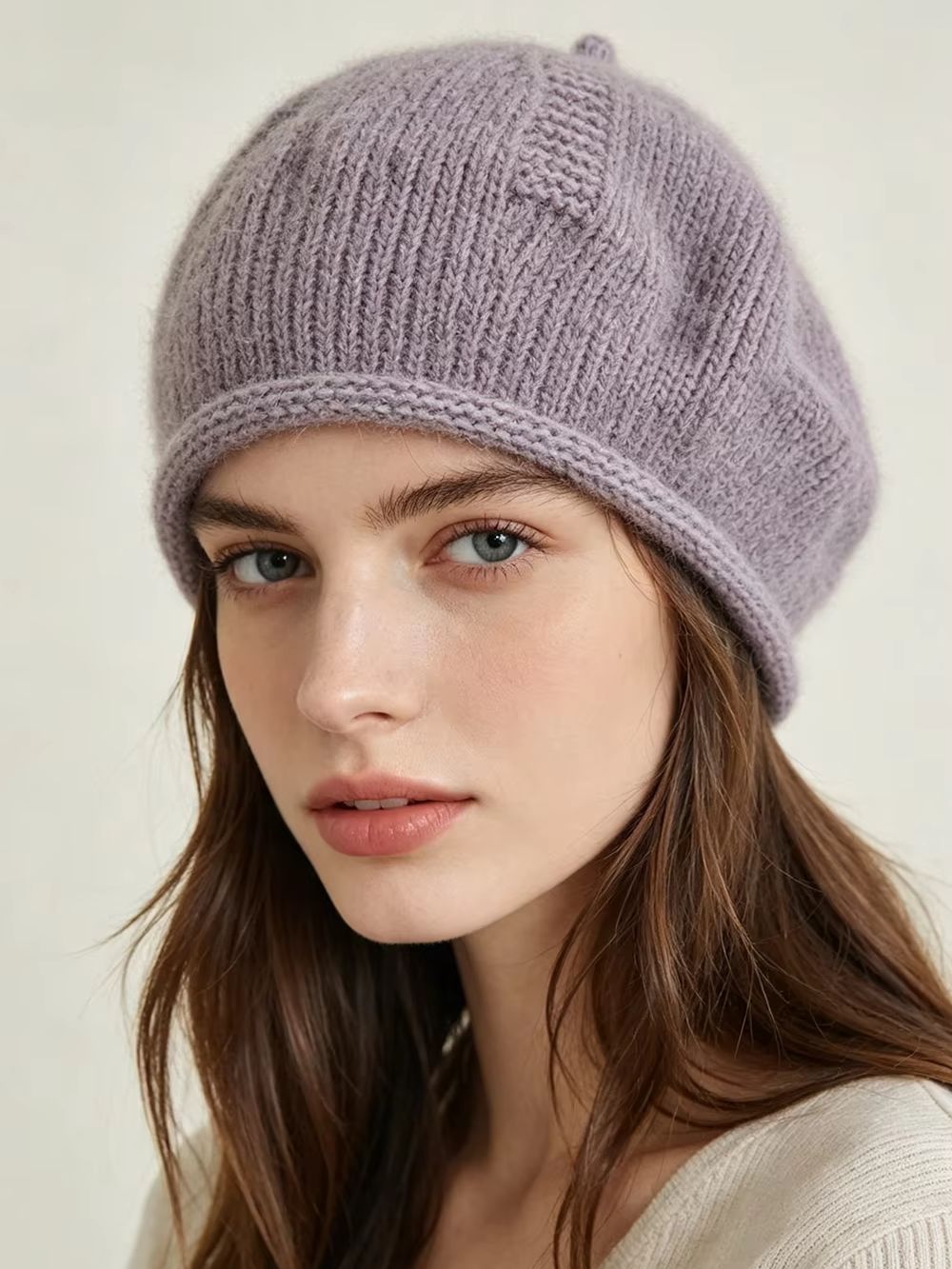 Beret French Wool - Kadınlar için Yumuşak, Bol Kesimli Örgü