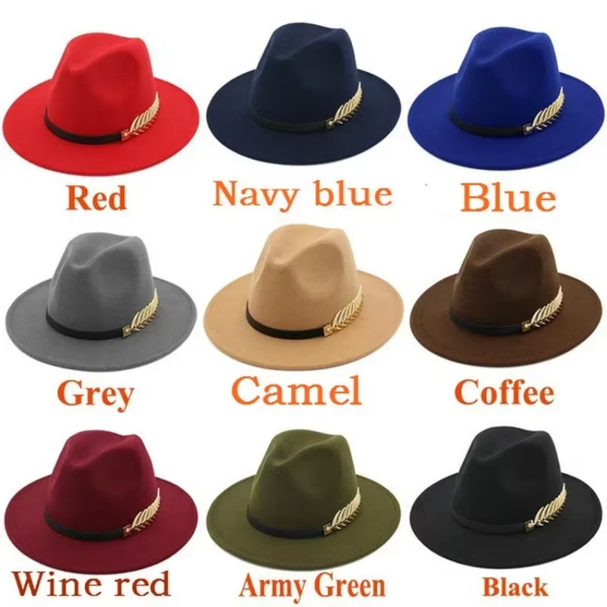 Fedora Hat Wool - 1 adet Yeni Moda Unisex Erkek