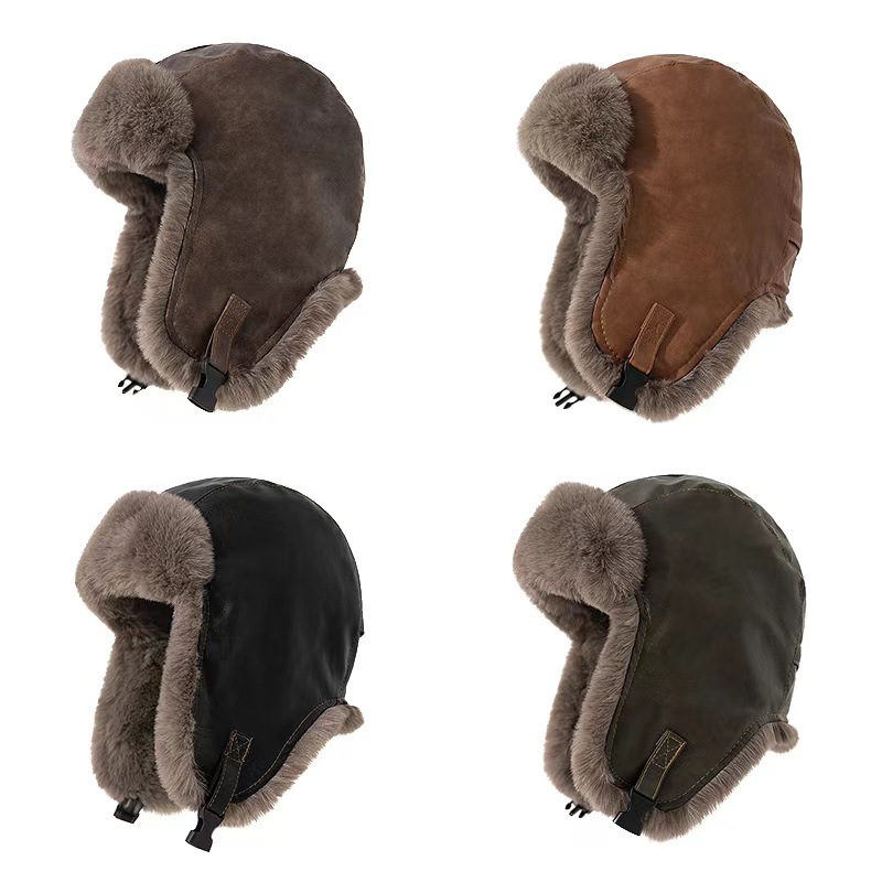 1 adet Erkek Kışlık Retro Deri - Winter Trapper Hat incelemesi ve fiyatı