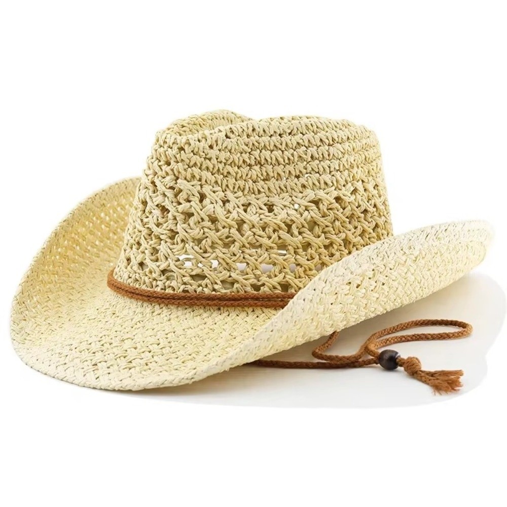 Retro geniş kenarlı güneş koru - Cowboy Hat Straw incelemesi ve fiyatı