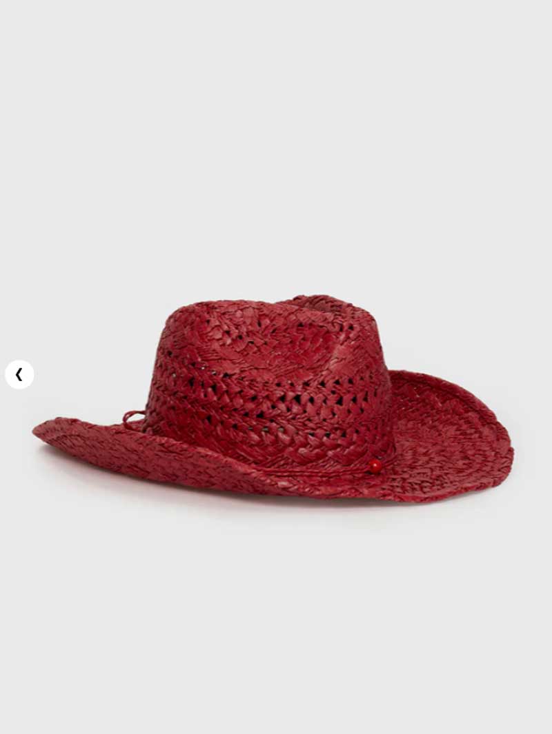 Kovboy şapkası kırmızı el-boya - Cowboy Hat Straw incelemesi ve fiyatı