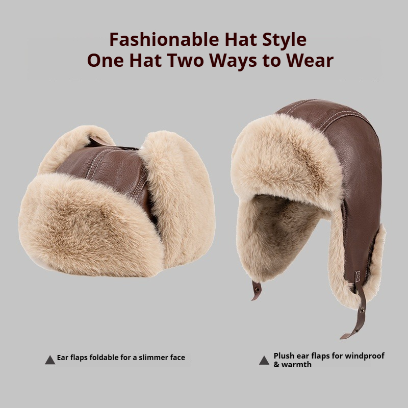 Erkekler için Kışlık Sıcak PU  - Winter Trapper Hat incelemesi ve fiyatı